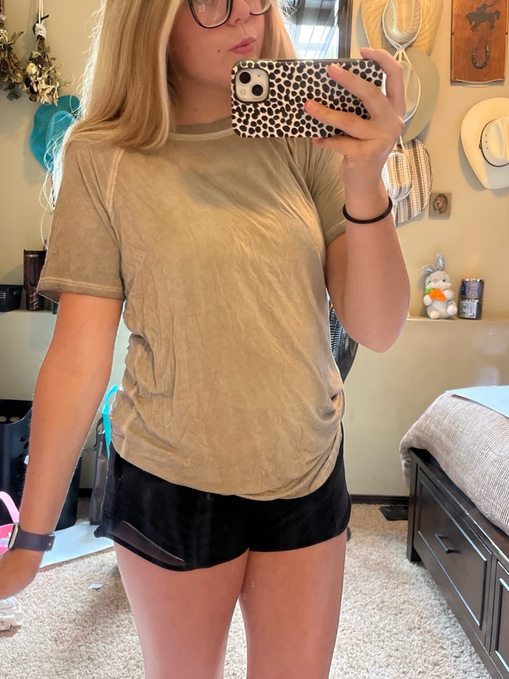 White Crow Short Sleeve Crewneck Tee in Olive